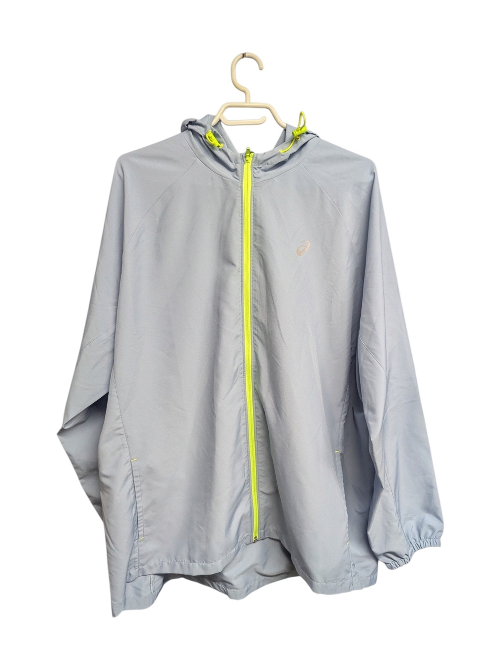 ASICS Womans Hooded Windbreaker with Neon Yellow Trim 2XL
